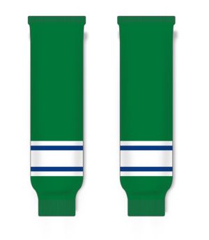 Athletic Knit HS630-347 Knitted Striped Hockey Socks - Kelly/Royal/White - Front
