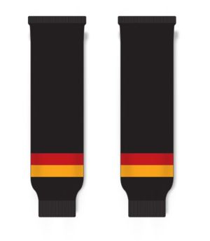 Athletic Knit HS630-349 Knitted Striped Hockey Socks - Vancouver Black - Front