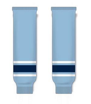 Athletic Knit HS630-354 Knitted Striped Hockey Socks - Maine 3rd Powder - Front