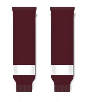 Athletic Knit HS630-480 Knitted Striped Hockey Socks - Peterborough Maroon - Front
