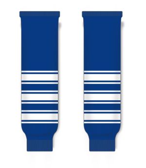 Athletic Knit HS630-504 Knitted Striped Hockey Socks - Toronto Royal - Front