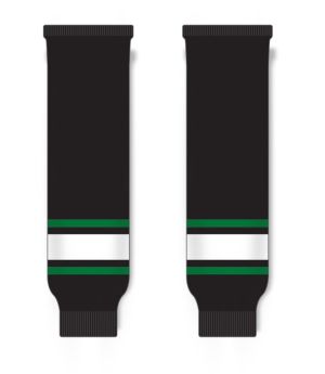 Athletic Knit HS630-506 Knitted Striped Hockey Socks - Dallas Black - Front