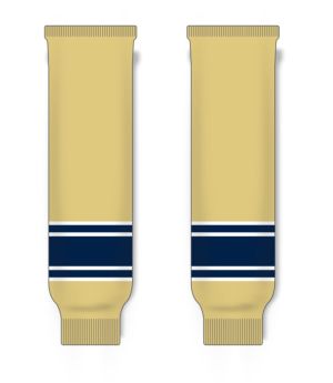 Athletic Knit HS630-522 Knitted Striped Hockey Socks - Notre Dame Vegas Gold - Front