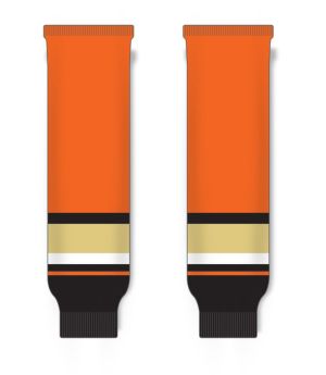 Athletic Knit HS630-538 Knitted Striped Hockey Socks - 2014 Anaheim Black - Front