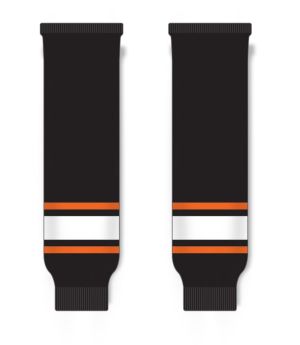 Athletic Knit HS630-624 Knitted Striped Hockey Socks - Philadelphia 3rd Black - Front