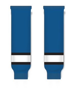 Athletic Knit HS630-776 Knitted Striped Hockey Socks - Winnipeg Cobalt - Front