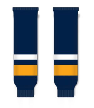 Athletic Knit HS630-800 Knitted Striped Hockey Socks - 2008 Buffalo Navy - Front