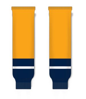 Athletic Knit HS630-873 Knitted Striped Hockey Socks - 2013 Nashville Gold - Front