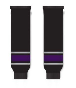 Athletic Knit HS630-951 Knitted Striped Hockey Socks - 1998 Los Angeles Black - Front