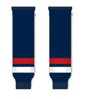 Athletic Knit HS630-980 Knitted Striped Hockey Socks - 2005 Team USA Navy - Front