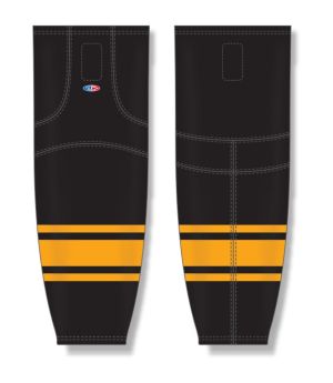 Athletic Knit HS2100-212 Lightweight Pro Hockey Socks - Black/Gold - Front