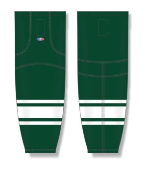 Athletic Knit HS2100-260 Lightweight Pro Hockey Socks - Dark Green/White - Front