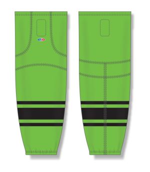 Athletic Knit HS2100-269 Lightweight Pro Hockey Socks - Lime Green/Black - Front