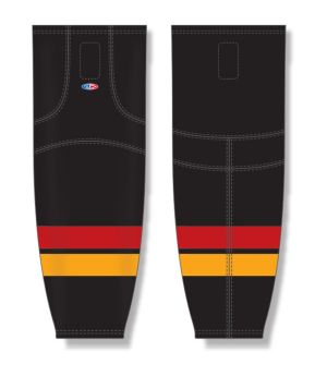 Athletic Knit HS2100-295 Lightweight Pro Hockey Socks - Black/Red/Gold - Front