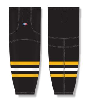 Athletic Knit HS2100-345 Lightweight Pro Hockey Socks - Black/Tuscan Gold/White - Front