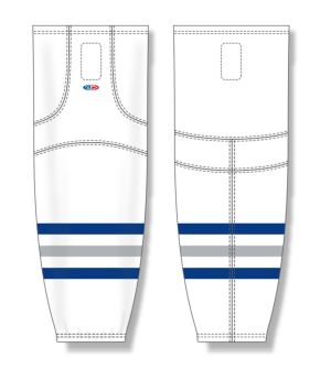 Athletic Knit HS2100-455 Lightweight Pro Hockey Socks - White/Royal/Grey - Front