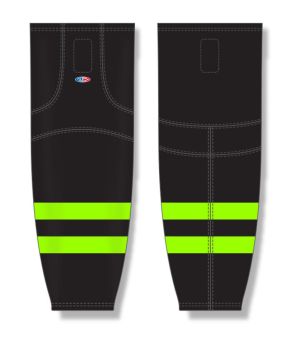 Athletic Knit HS2100-655 Lightweight Pro Hockey Socks - 2021 Dallas Black/Neon Green - Front