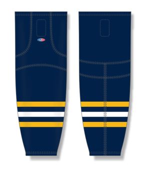 Athletic Knit HS2100-766 Lightweight Pro Hockey Socks - Navy/Tuscan Gold/White - Front