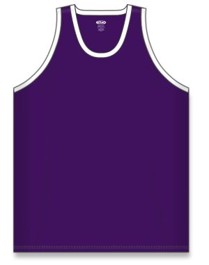 Athletic Knit B1325-220 League Basketball Jersey - Purple/White - Front