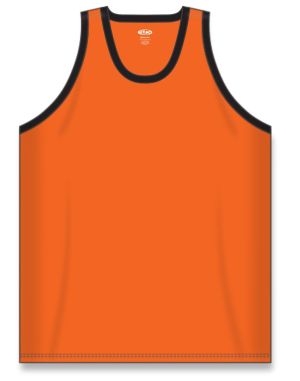 Athletic Knit B1325-263 League Basketball Jersey - Orange/Black - Front