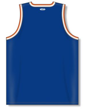 Athletic Knit B1710-485 Pro Basketball Jersey - Royal/Orange/White/Grey - Rear