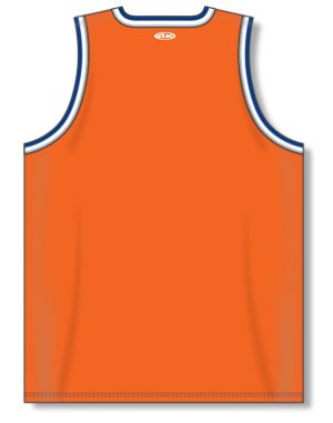 Athletic Knit B1710-486 Pro Basketball Jersey - Orange/Royal/White/Grey - Rear