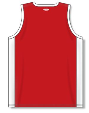 Athletic Knit B2115-208 Pro Basketball Jersey - Red/White - Rear