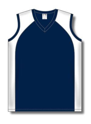 Athletic Knit BA601L-216 Women's Baseball Jersey - Navy/White - Front