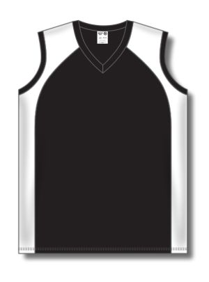 Athletic Knit BA601L-221 Women's Baseball Jersey - Black/White - Front