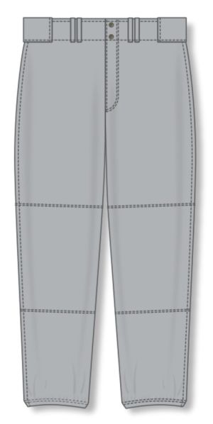 Athletic Knit BA1380-012 Pro Baseball Pants - Grey - Front