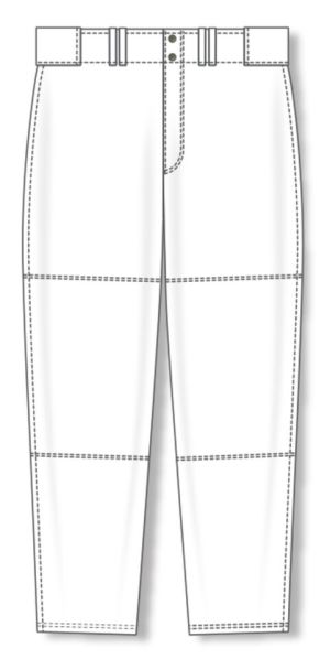 Athletic Knit BA1390-000 Pro Baseball Pants - White - Front