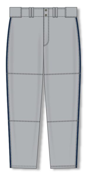 Athletic Knit BA1391-826 Pro Baseball Pants - Grey/Navy - Front
