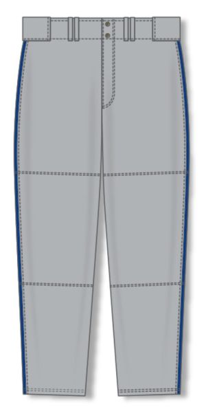 Athletic Knit BA1391-827 Pro Baseball Pants - Grey/Royal - Front