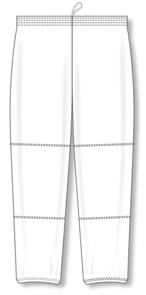Athletic Knit BA1371-000 League Baseball Pants - White - Front