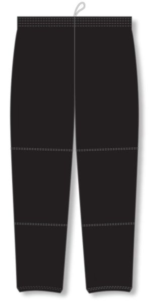 Athletic Knit BA1371-001 League Baseball Pants - Black - Front