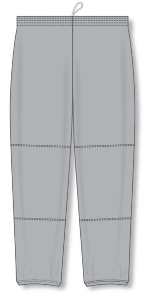 Athletic Knit BA1371-012 League Baseball Pants - Grey - Front