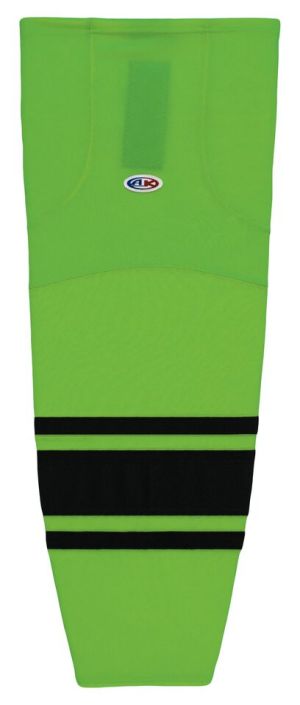 Athletic Knit HS2100-269 Lightweight Pro Hockey Socks - Lime Green/Black - Primary
