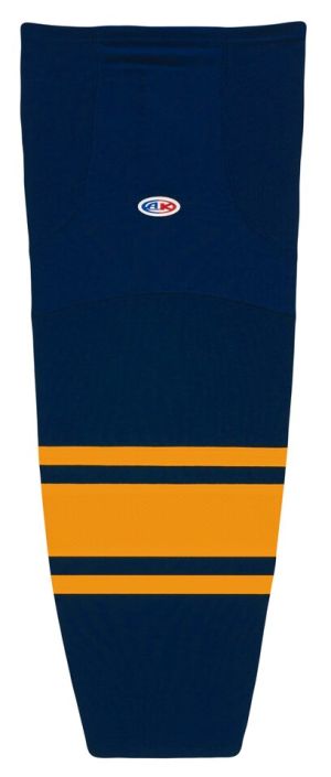 Athletic Knit HS2100-286 Lightweight Pro Hockey Socks - Navy/Tuscan Gold - Primary