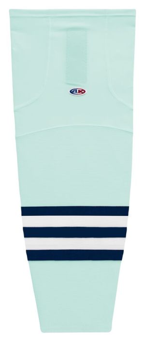 Athletic Knit HS2100-421 Lightweight Pro Hockey Socks - Ice Blue/Navy/White - Primary