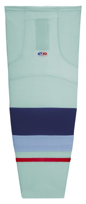 Athletic Knit HS2100-733 Lightweight Pro Hockey Socks - Ice Blue/Navy/Powder/Red - Primary