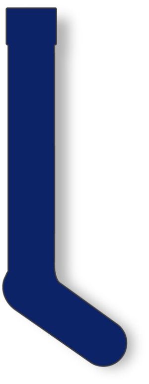 Athletic Knit BA90-004 Baseball Socks - Navy - Rear