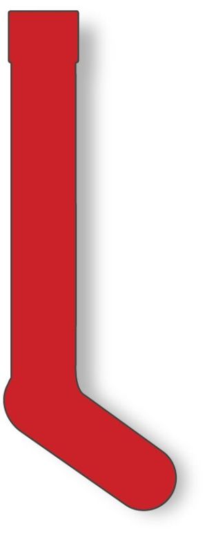 Athletic Knit BA90-005 Baseball Socks - Red - Rear