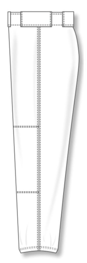 Athletic Knit BA1380-000 Pro Baseball Pants - White - Left