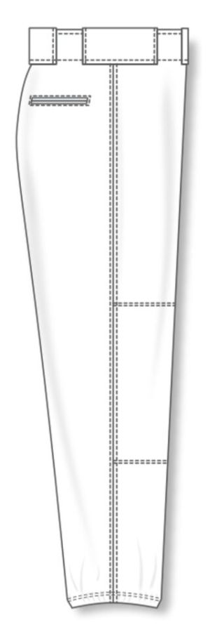 Athletic Knit BA1380-000 Pro Baseball Pants - White - Right