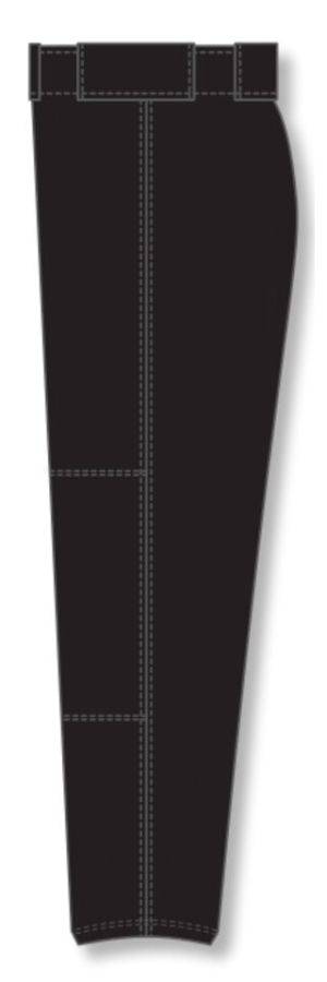 Athletic Knit BA1380-001 Pro Baseball Pants - Black - Left