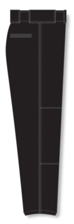 Athletic Knit BA1380-001 Pro Baseball Pants - Black - Right