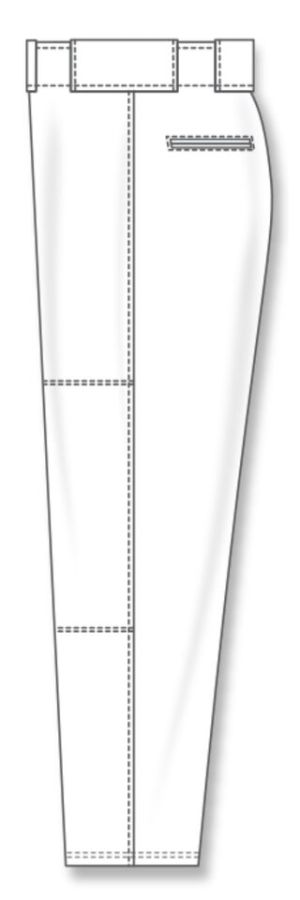Athletic Knit BA1390-000 Pro Baseball Pants - White - Left