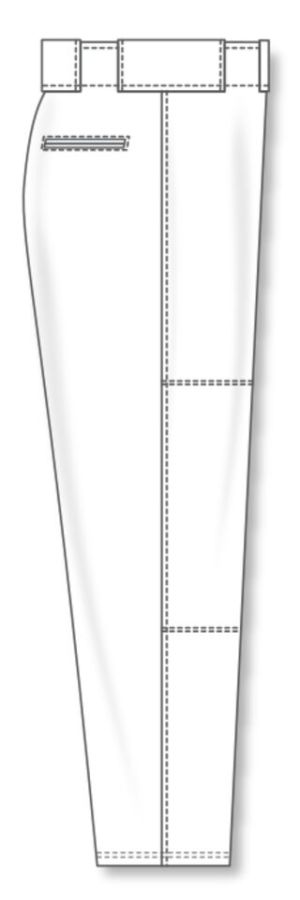 Athletic Knit BA1390-000 Pro Baseball Pants - White - Right