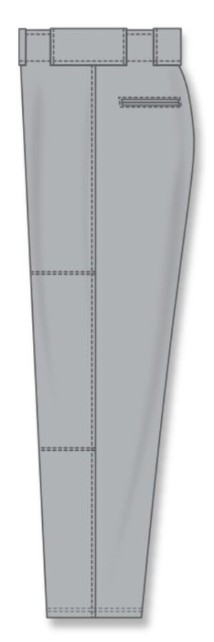 Athletic Knit BA1390-012 Pro Baseball Pants - Grey - Left