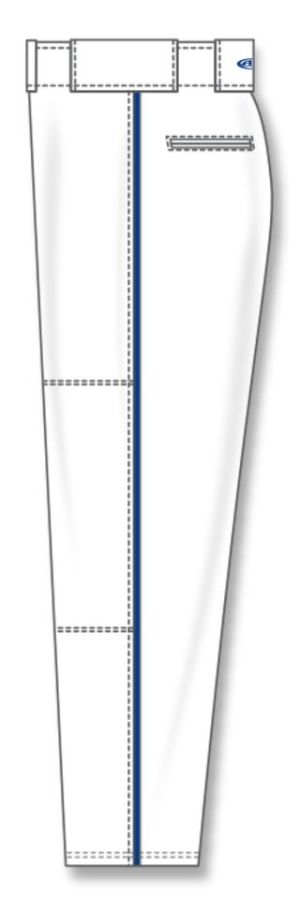 Athletic Knit BA1391-207 Pro Baseball Pants - White/Royal - Left
